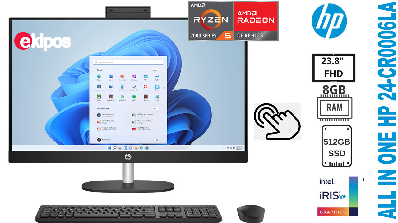 HP All-in-One 24-cr0006la PC 23.8/ R5-7520U   
