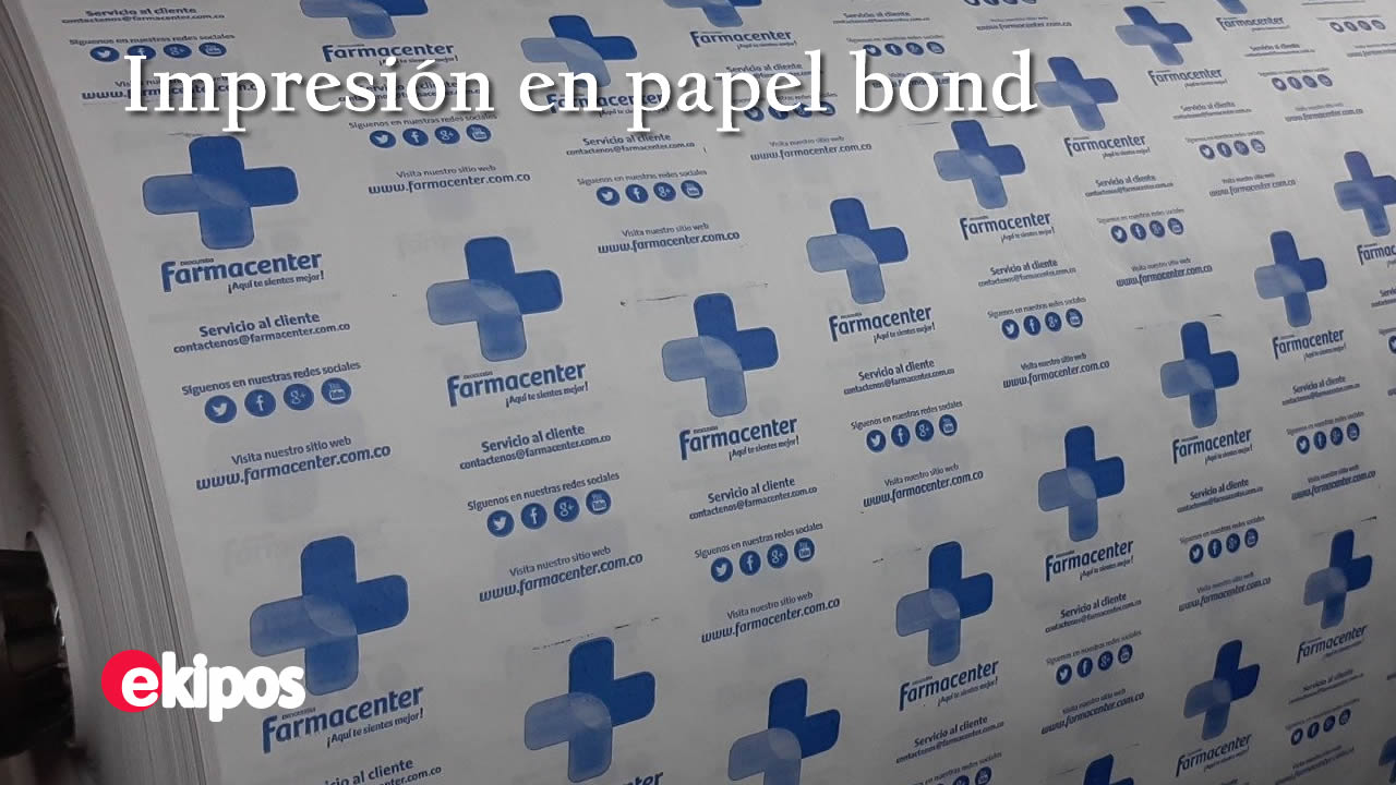 Rollos de papel bond impresos
