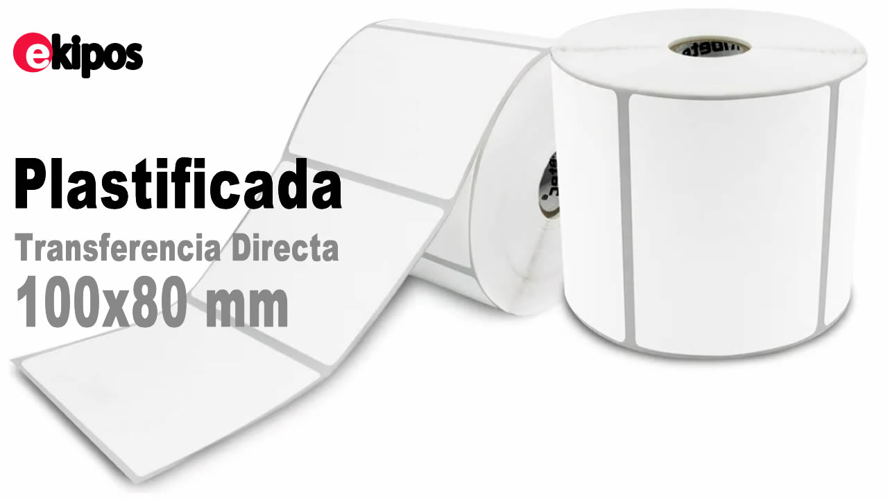 Zebra Rollo de Etiquetas 60x40mm PLASTIFICADA TD - 2000 UNID. 