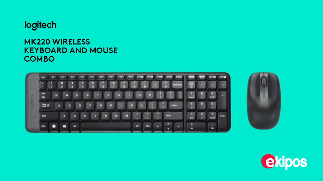 LOGITECH MK220 WIRELESS KEYBOARD AND MOUSE COMBO 