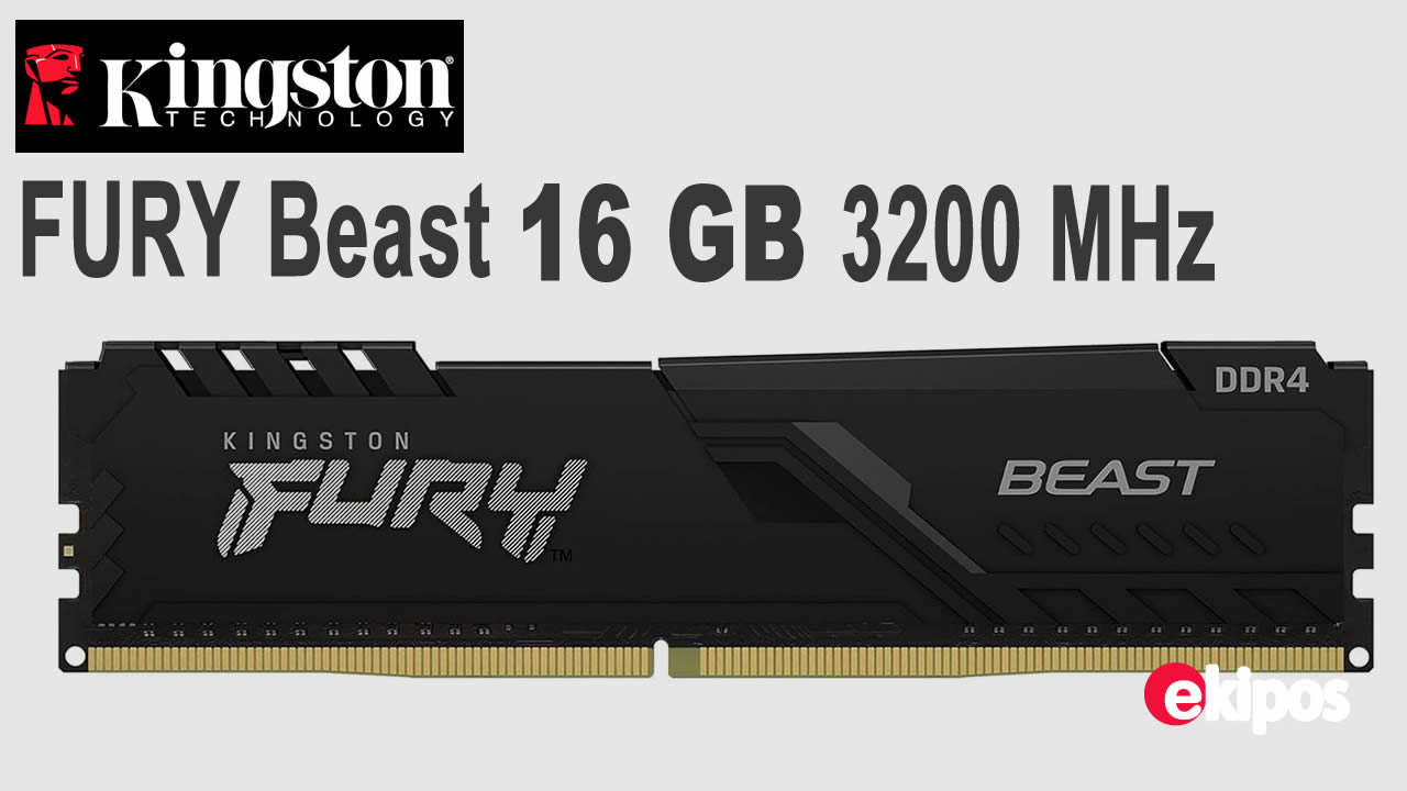 KINGSTON DDR4  16GB  FURY BEAST 3200 MHz.        