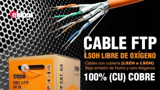 Cable CAT6A U/FTP Solid Cables Copper wires AWG23 - LSOH/LSZH Ethernet Cable - 305 metros - 100% cobre - #23  