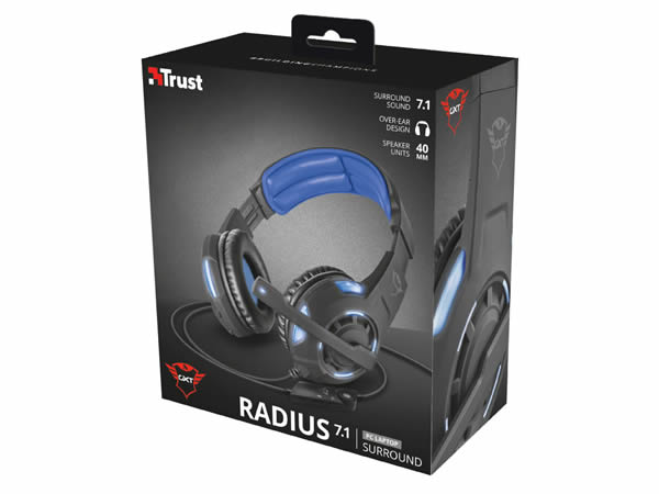 Trust GXT 350 Radius Iluminado 7.1 Surround gaming Headset