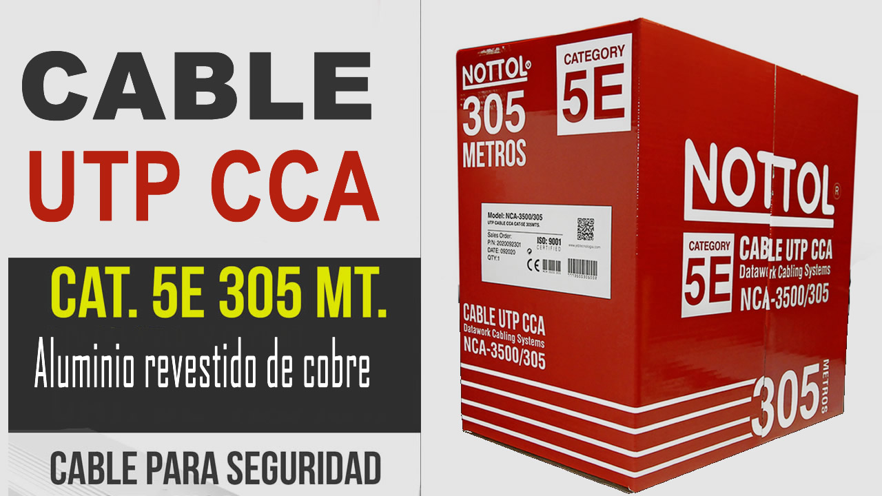 Nottol Cable UTP CCA CAT 5e  - 305 mt.      