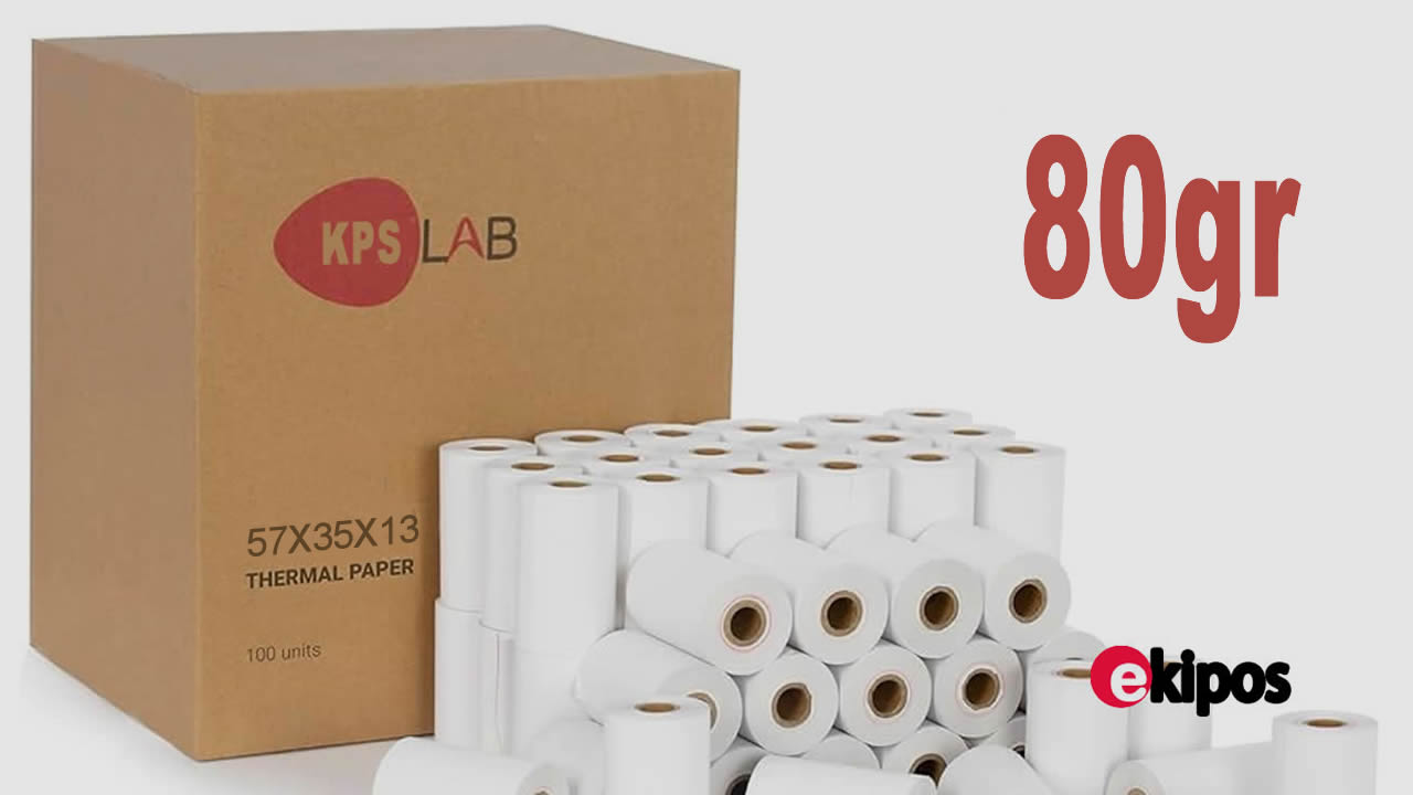 OEM Rollos de papel térmico en blanco 57x35x13  80gr - Caja de 100 Unid. con impresión personalizada  