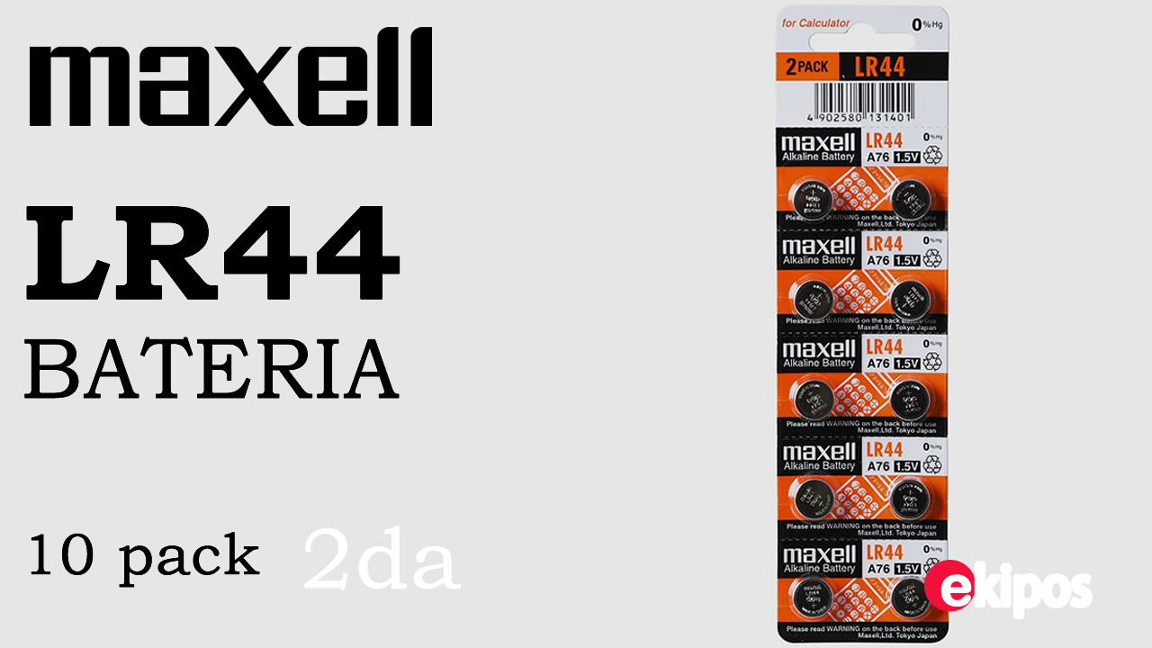 maxell LR44 pack 10 Unid.