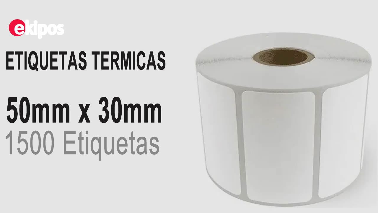 OEM Rollo de etiquetas  50mm x 30 mm  - Rollo de 1500 Etiquetas      