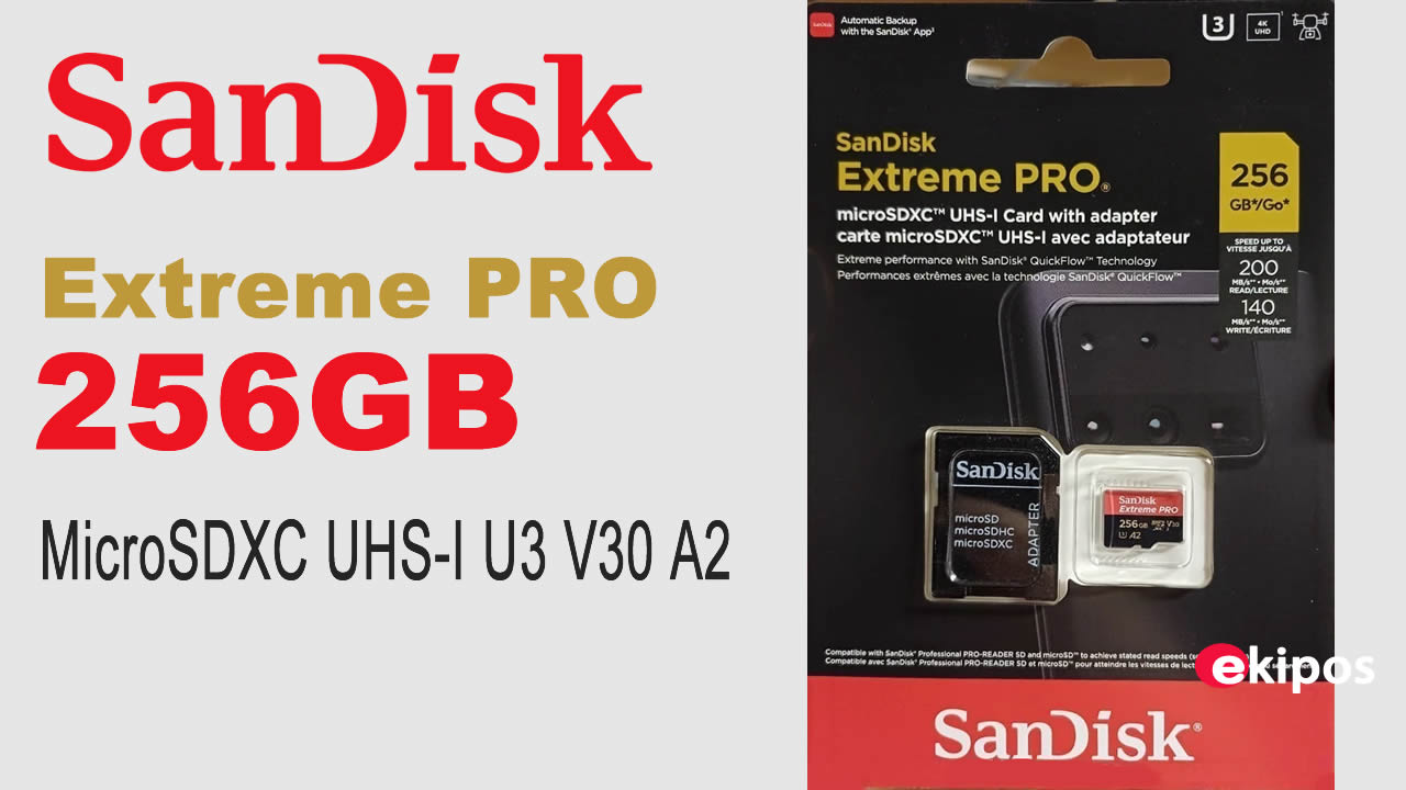 SanDisk  Extreme PRO® microSDXC™ UHS-I U3 V30 A2 256GB 200/140    