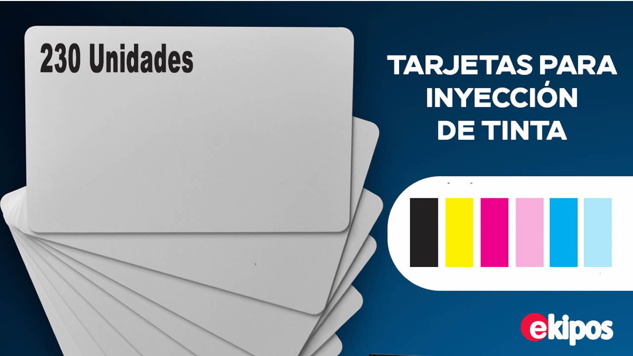 eKIPOS Tarjeta para credenciales PVC - Caja de 230 Und. 