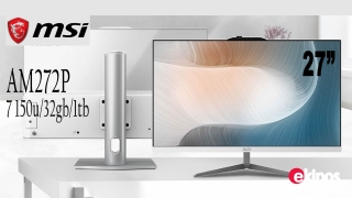 MSI AM272P AIO: FHD de 27", Intel Core 7-150U, memoria de 32GB, SSD M.2 NVMe de 1 TB, WiFi 6E, BT 5.3, Windows 11 Pro