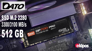 DATO 512GB M.2 SSD, M.2 2280 SSD, unidad de estado sólido PCIe Gen3x4 interna, hasta 3300/3100 MB/s, Serie DP700Pro  