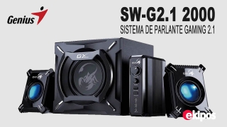GENIUS SW-G2.1 2000 Sistema 2.1 de gran potencia para juegos y multimedia