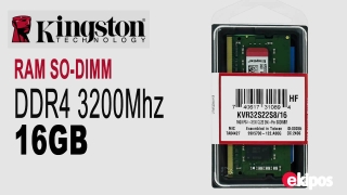 Kingston ValueRAM 16GB 3200MT/s DDR4 no ECC CL22 SODIMM 1Rx8 1.2V KVR32S22S8/16 