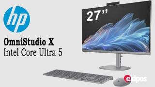 HP OmniStudio X Computadora de escritorio todo en uno de 27 pulgadas, pantalla FHD IPS, Intel Core Ultra 5 125H de 14 núcleos, DDR5 de 16 GB, SSD de 512 GB, Wi-Fi 7, HDMI, USB-C, RJ-45, KB y mouse   